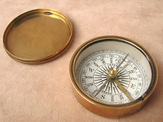 Late 19th century English cross bar needle compass by Stanley London